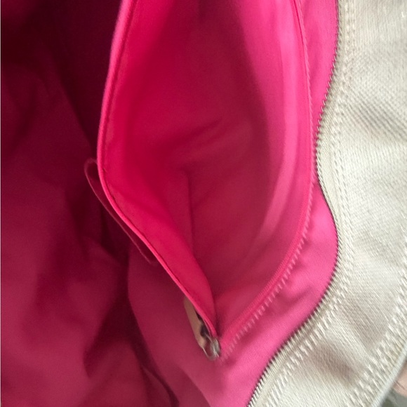 Coach Beige and Pink Canvas/leather Weekender Tote 20x15 Includes Triple hangtag - Picture 8 of 15